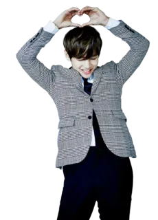 ❤️ person, heart, gesture, jacket, korean telegram sticker