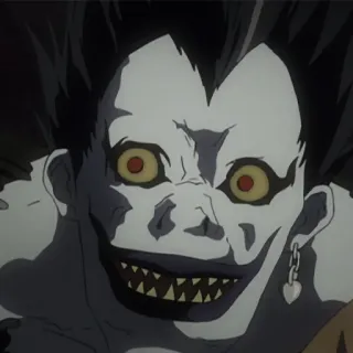 ☺️ Ryuk Death Note anime, manga, death note, ryuk, shinigami telegram sticker