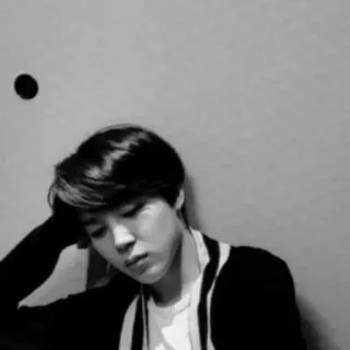 ⛓️ person, portrait, sad, black and white, monochrome telegram sticker