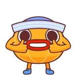 👍 orange, cartoon, sailor, funny, cute, animated telegram sticker