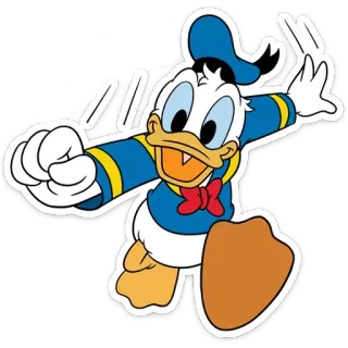 🏃 Donald Duck Donald Bebek, Disney, Kartun, Karakter, Stiker whatsapp sticker