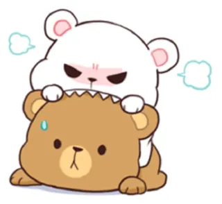 😬 bears, cartoon, cute, kawaii, animals, character telegram sticker