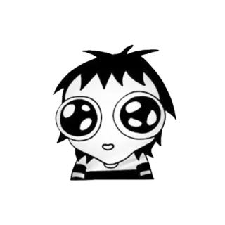 😃 cartoon, anime, eyes, big eyes, manga, character telegram sticker