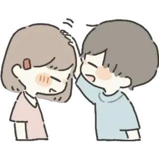 😄 Мультфильм, Пара, Любовь, Нежность, Милый, Отношения telegram sticker