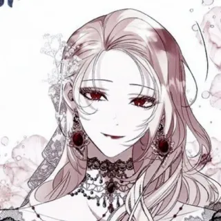 ⛩ kobieta, portret, anime, elegancki, biżuteria, manga, postać telegram sticker