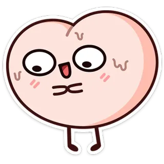 ⭐ Cartoon, Herz, Emoji, Schwitzen, Süß, Figur telegram sticker