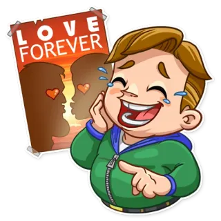 😂 LOVE
FOREVER amor, para sempre, desenho animado, feliz, rindo, pôster, relacionamentos telegram sticker