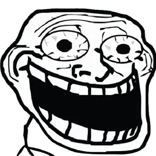 🤪 trollface, meme, internet, troll, funny, comic whatsapp sticker