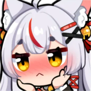😊 Anime, Katzenmädchen, Süß, Kawaii, Emoticon, Ausdruck telegram sticker
