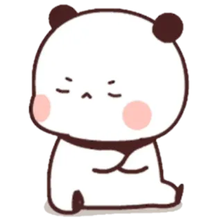 😡 Панда, Милый, Каваий, Мультфильм, Наклейка, Животное telegram sticker