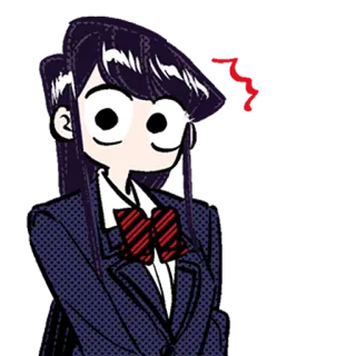 😱 Komi Komi Can't Communicate ... Anime, Komi Can't Communicate, Komi, Uniforme scolastica, carina, Manga, scolara whatsapp sticker