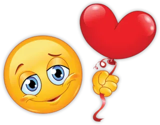 ❤ emoji, heart, love, balloon, affection, romance, cartoon, smile telegram sticker