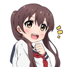 😃 Anime, Chica, Feliz, Lindo, Alegre telegram sticker