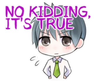 💻 NO KIDDING, IT'S TRUE Anime, Chibi, Süß, Aufkleber, Ausrufezeichen telegram sticker