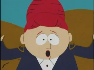 🌟 south park, kreskówka, zły, biuro, kobieta telegram sticker