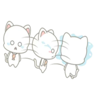 😭 cat, cute, sad, crying, tears, cartoon telegram sticker
