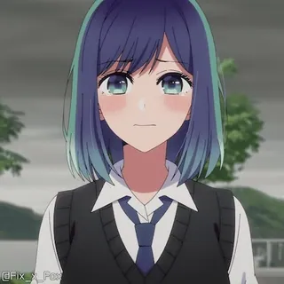 😢 アニメ 女の子, 悲しい, 泣く, 制服, 可愛い, 女の子 telegram sticker