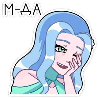 🤦‍♀ M=AA adesivo, desenho animado, anime, menina, personagem whatsapp sticker