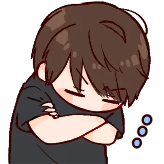 🙅‍♂ anime, cute, angry, illustration, chibi, cartoon, sticker telegram sticker