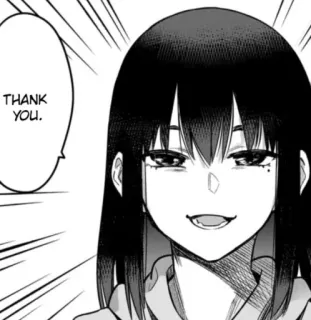 🤝 THANK YOU. dziękuję, anime, manga, kreskówka telegram sticker