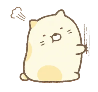 🍐 кот, милый, животное, мультфильм, кавай, наклейка whatsapp sticker