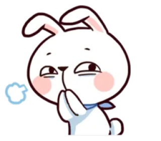 ☺️ Hase, Häschen, süß, flehend, Tier, Cartoon telegram sticker