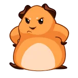 😡 angry, cartoon, dog, animal, grumpy telegram sticker
