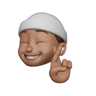 🤞 絵文字, デジタルアート, 若者, 漫画 telegram sticker