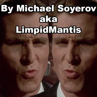 🎖 Patrick Bateman American Psycho By Michael Soyerov aka LimpidMantis american psycho, patrick bateman, anos 80, rico, michael soyerov, limpidmantis telegram sticker