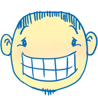 😁 การ์ตูน, ยิ้ม, หน้า, ภาพวาด, มีความสุข, ภาพประกอบ telegram sticker