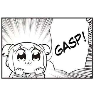😱 GASP! Anime, Manga, Espressione, Shock, Sorpresa telegram sticker