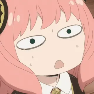 π Anya Spy x Family Anime, Kartun, Lucu, Meme, Terkejut, Gadis whatsapp sticker