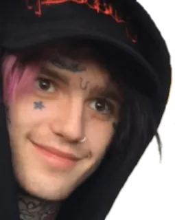 🙂 Lil Peep แร็ปเปอร์, นักดนตรี, นักร้อง, Lil Peep, รอยสักบนใบหน้า telegram sticker