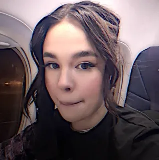 💍 mulher, retrato, avião, selfie, morena, mulher jovem telegram sticker