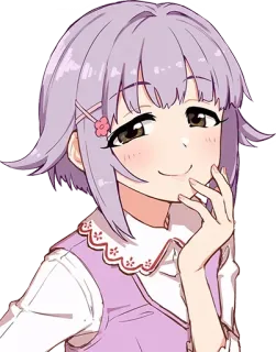 ☺️ 애니메이션, 여자, 귀여운, 만화, 캐릭터, 미소 telegram sticker