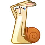 😢 蜗牛, 卡通, 悲伤, 困惑 telegram sticker
