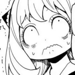💞 Anya Forger Spy x Family anya forger, spy x family, anime, manga, drôle, expression, dessin animé telegram sticker
