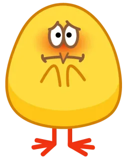 😦 küken, gelb, vogel, traurig, cartoon, tier whatsapp sticker