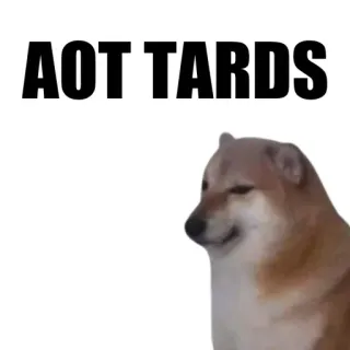 🐶 Attack on Titan AOT TARDS 도지, 개, 밈, 진격의 거인, 애니메이션, 불쾌한 telegram sticker