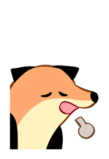 😞 狐狸, 中指, 卡通, 粗鲁, 冒犯, 手势 telegram sticker