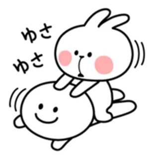 😁 coelho, coelhinho, fofo, desenho animado, animal, kawaii telegram sticker