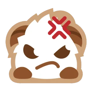 😠 wütend, Emoji, Cartoon, niedlich telegram sticker