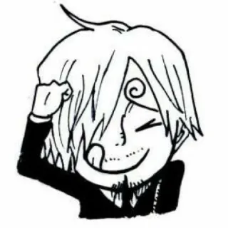 😋 Sanji One Piece Anime, Manga, One Piece, Sanji, Cartoon telegram sticker