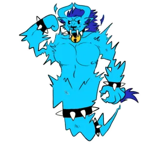 👻 monster, wezen, cartoon, dier, fantasie telegram sticker