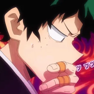 🥦 Izuku Midoriya My Hero Academia 애니메이션, 나의 히어로 아카데미아, 미도리야 이즈쿠, 데쿠, 만화 telegram sticker