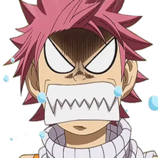 😤 Natsu Dragneel Fairy Tail Anime, Fairy Tail, Natsu, Natsu Dragneel, Adesivo telegram sticker