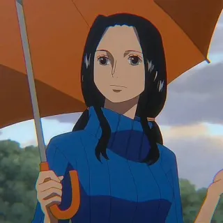 📚 Nico Robin One Piece anime, one piece, nico robin, woman, umbrella whatsapp sticker