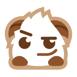 😏 süß, Poro, Grinsen, lustig, Cartoon, Tier telegram sticker