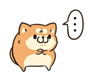 💬 Hund, Shiba Inu, Cartoon, Emoji, Süß, Tier telegram sticker