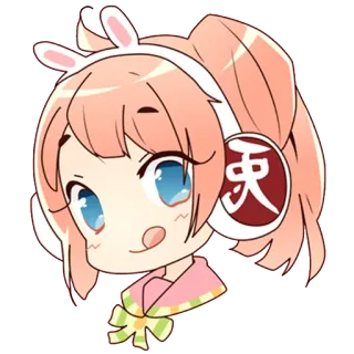 😛 兎 Animé, Chibi, Mignon, Kawaii, Lapin, Lapin, Japonais whatsapp sticker